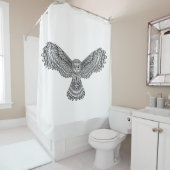 Rideaux De Douche Hibou Zendoodle de vol (En situation)