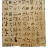 Rideaux De Douche Hiéroglyphes égyptiens sur Papyrus (Devant)