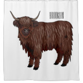Rideaux De Douche Highland cow (Devant)