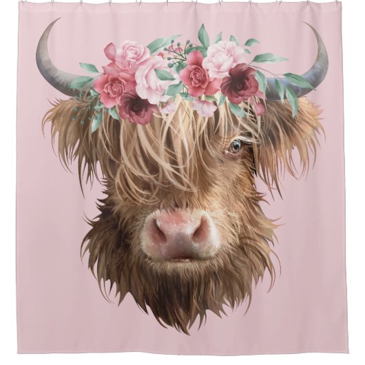 Rideaux De Douche Highland Cow (Devant)