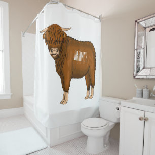 Rideaux De Douche Highland cow
