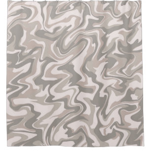 Rideaux De Douche Hippie les années 70 Gris Marbre Liquide Swirl Boh