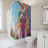 Rideaux De Douche Hippie Unicorn (En situation)