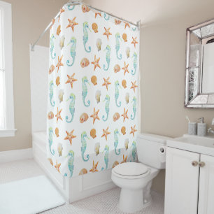 Rideaux De Douche Hippocampe et étoiles de mer