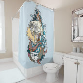 Rideaux De Douche hippocampe mythologique (En situation)