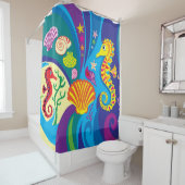 Rideaux De Douche Hippocampe nautique (En situation)