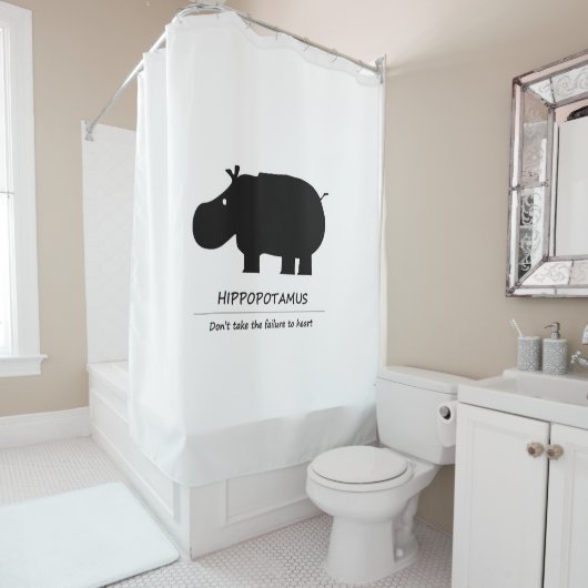 Rideaux De Douche Hippopotamus (カバ) (En situation)