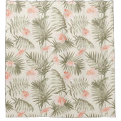 Rideaux De Douche Hisbiscus Tropical Palm Tree Motif (Devant)