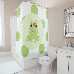 Rideaux De Douche Histoire Conte de fées Prince Grenouille Couronne