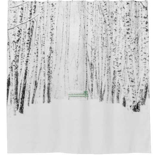 Rideaux De Douche Histoire de Noël blanche (Devant)