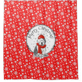 Rideaux De Douche Hiver (rouge) Vieux anglais Chien de mer gris 1 Fê (Devant)