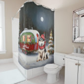 Rideaux De Douche Hiver Sibérie Husky Caravan Christmas Adventure (En situation)