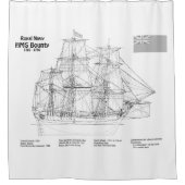 Rideaux De Douche HMS Bounty - Plan directeur des expéditions BD (Devant)