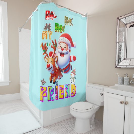 Rideaux De Douche Ho Ho Ho Mon Cher Ami (En situation)