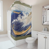 Rideaux De Douche Hokusai Ocean Waves Sea Boats (En situation)