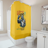 RIDEAUX DE DOUCHE HOME DECOR LET'S GOO LESSONS LEARN SHOWER CURTAIN (En situation)