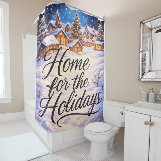 Rideaux De Douche 'Home for the Holidays'  (En situation)