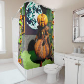 Rideaux De Douche Homme citrouille (En situation)