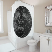 Rideaux De Douche homme dans la lune (En situation)