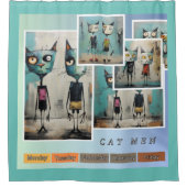 Rideaux De Douche Homme de chat (Devant)