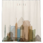 Rideaux De Douche Horizon de ville du Caire, Egypte | (Devant)