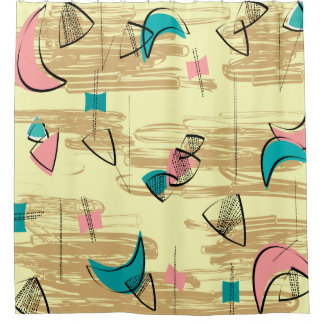 Rideaux De Douche Horloges modernes de pissenlit de la moitié du