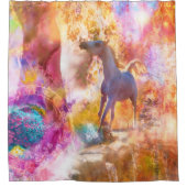 RIDEAUX DE DOUCHE HORSE ARABE "CENTAURI" (Devant)