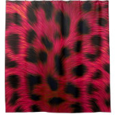 Rideaux De Douche Hot Pink Leopard Print Faux (Devant)