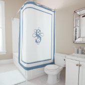 Rideaux De Douche Hôtel Élégant Chic Monogramme Élégant (En situation)