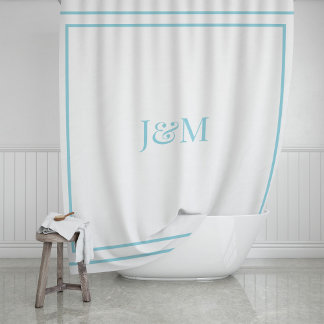 Rideaux De Douche Hôtel Élégant Chic Monogramme Esperluette