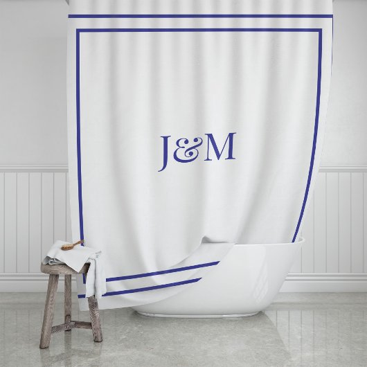 Rideaux De Douche Hôtel Élégant Chic Monogramme Esperluette