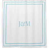 Rideaux De Douche Hôtel Élégant Chic Monogramme Esperluette (Devant)