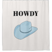 Rideaux De Douche Howdy Cowboy Casquette Baby Blue (Devant)