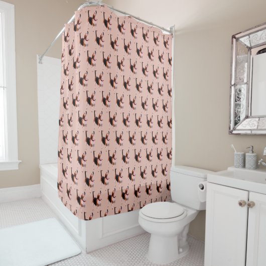 Rideaux De Douche Howling Beagle mignon chien (En situation)