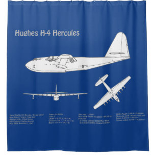 Rideaux De Douche Hughes H-4 Hercules Oie d'épinette - Plans d'avion