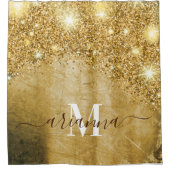 Rideaux De Douche Huile d'or et Parties scintillant (Devant)