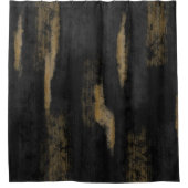 Rideaux De Douche Huiles douces Abstraites Charbon et or (Devant)