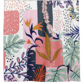 Rideaux De Douche Humeur | Abstrait Chic Moderne Bohème Peinture  (Devant)