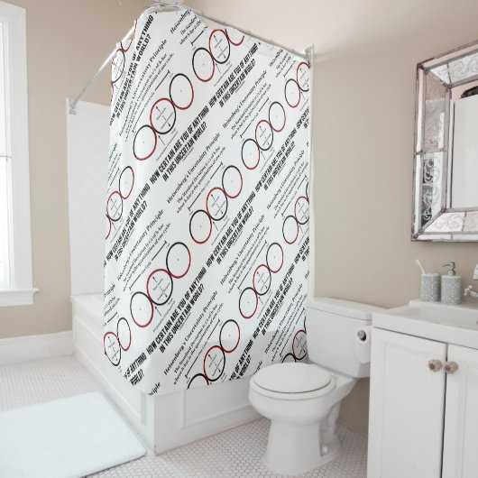 Rideaux De Douche Humour de physique de principe d'incertitude de (En situation)