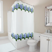 Rideaux De Douche Hydrangée bleue et violette (En situation)