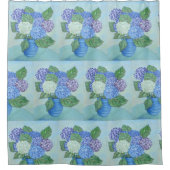 Rideaux De Douche Hydrangées Dans Un Vase (Devant)