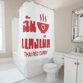 Rideaux De Douche I Heart (Love) Thai Red Curry (En situation)