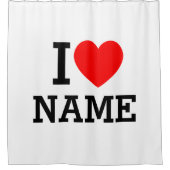 Rideaux De Douche I Heart Name Shower Curtain (Devant)