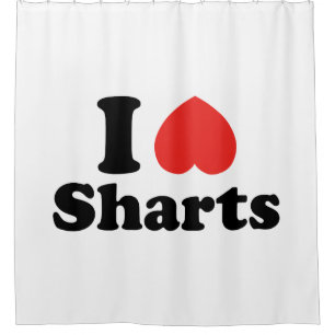 Rideaux De Douche I Heart Sharts