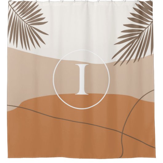 Rideaux De Douche I - Lettre Monogramme initiale I Conception abstra (Devant)