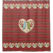 Rideaux De Douche I Love Winter Birds and Berries (Devant)