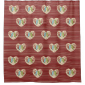 Rideaux De Douche I Love Winter Birds and Berries (Devant)