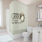 Rideaux De Douche "Ich spüre das Tier in mir !" en Sepia (En situation)