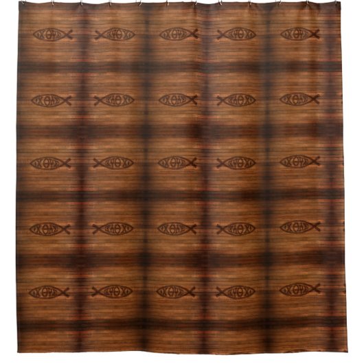 RIDEAUX DE DOUCHE ICHTHYS  (Devant)