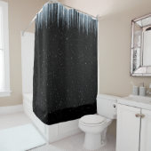 Rideaux De Douche Icicle mousseux Black Winter Décor (En situation)